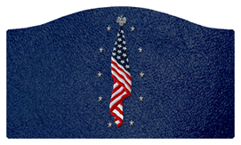 DASHELL-421-SH-BL Flag at Rest Shimmer Blue